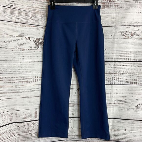 Coreio Pants Womens Size Small Petite yoga cropped Navy Blue active pull on - Picture 2 of 10